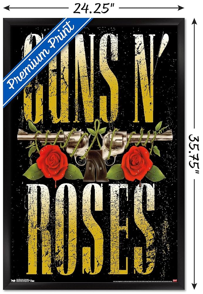 Amazon.co.jp: トレンド国際Guns N ' roses-stackedロゴフレーム